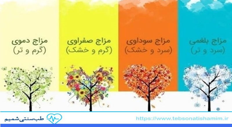 علائم کلی انواع مزاج